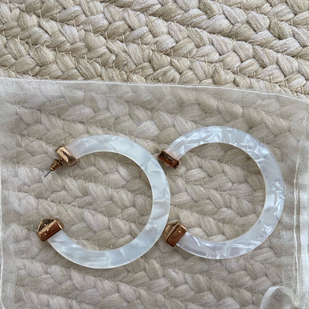Opal Hoop Earrings